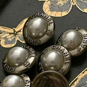 ONE SET LEFT - Set of 6 Chanel Buttons